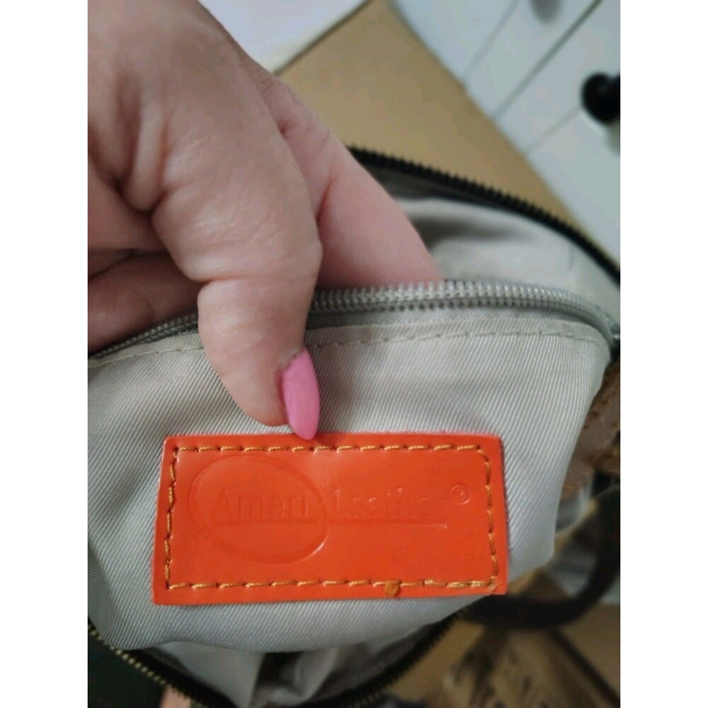 AmeriLeather Colorful Women's Woven Leather Crossbody Handbag Purse - Picture 9 of 9